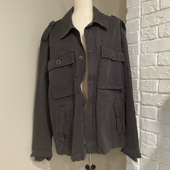 Men’s Old Navy Charcoal Military Jacket - Picture 2 of 5